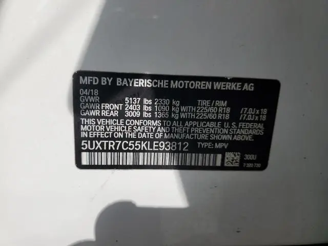 2019 BMW X3 SDRIVE30I  