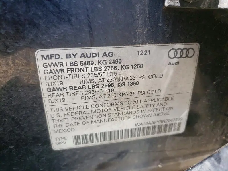 2022 AUDI Q5 SPORTBACK PREMIUM 45  