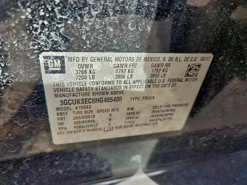 2017 CHEVROLET SILVERADO K1500 LTZ  