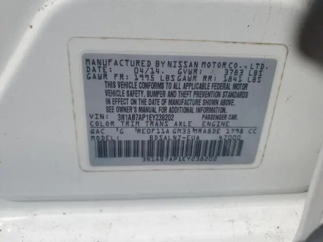 2014 NISSAN SENTRA S  