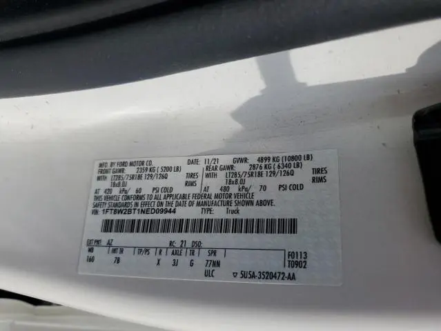 2022 FORD F250 SUPER DUTY  