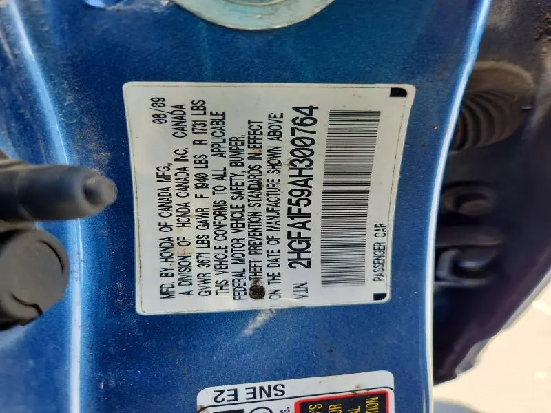 2010 HONDA CIVIC LX  