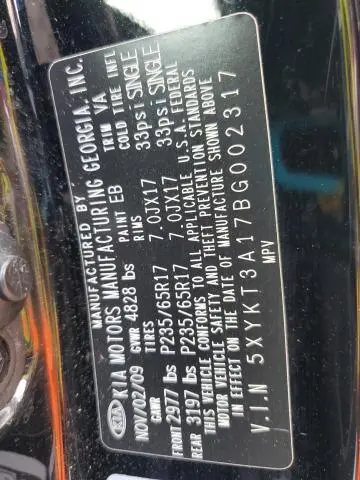 2011 KIA SORENTO BASE