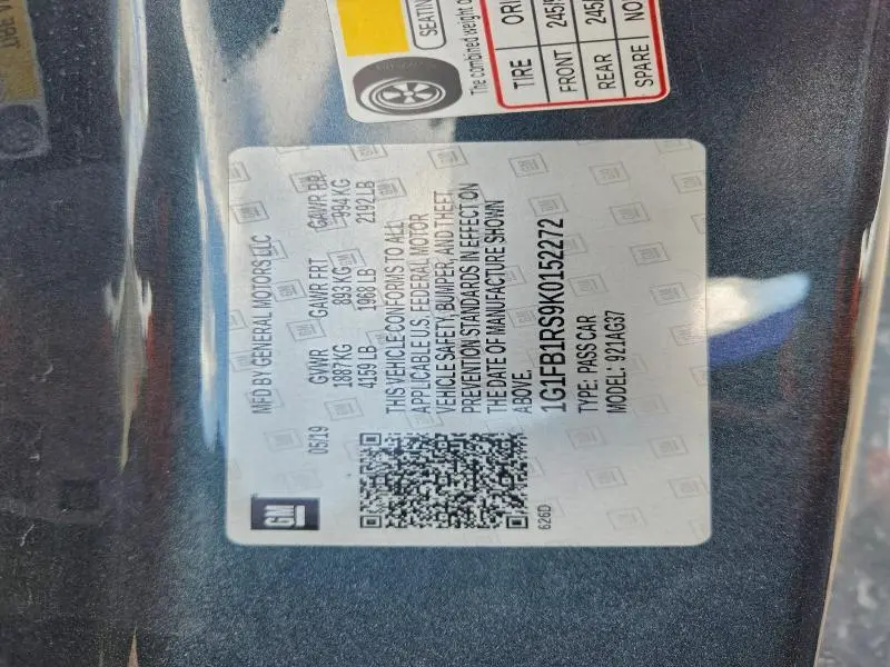 2019 CHEVROLET CAMARO LS  