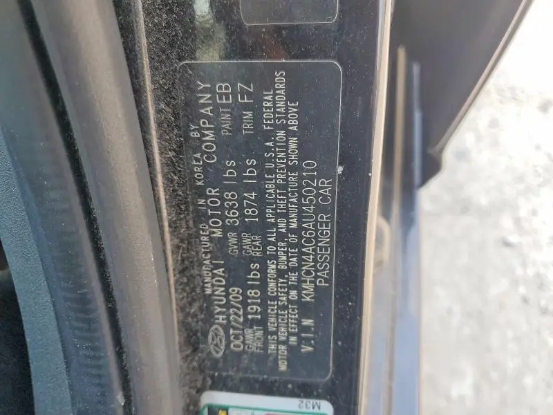 2010 HYUNDAI ACCENT GLS  