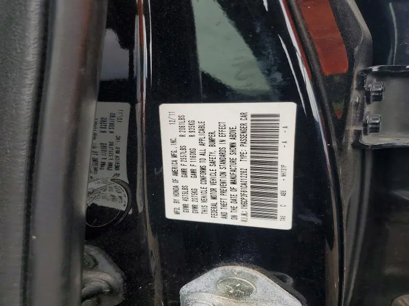 2012 HONDA ACCORD EXL  