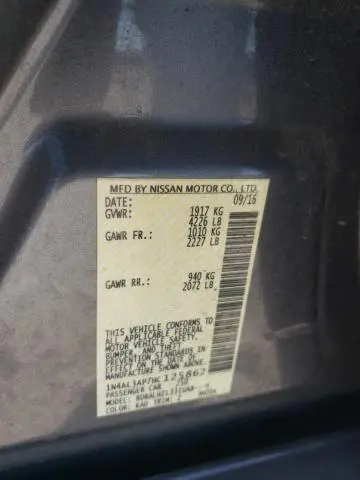 2017 NISSAN ALTIMA 2.5  