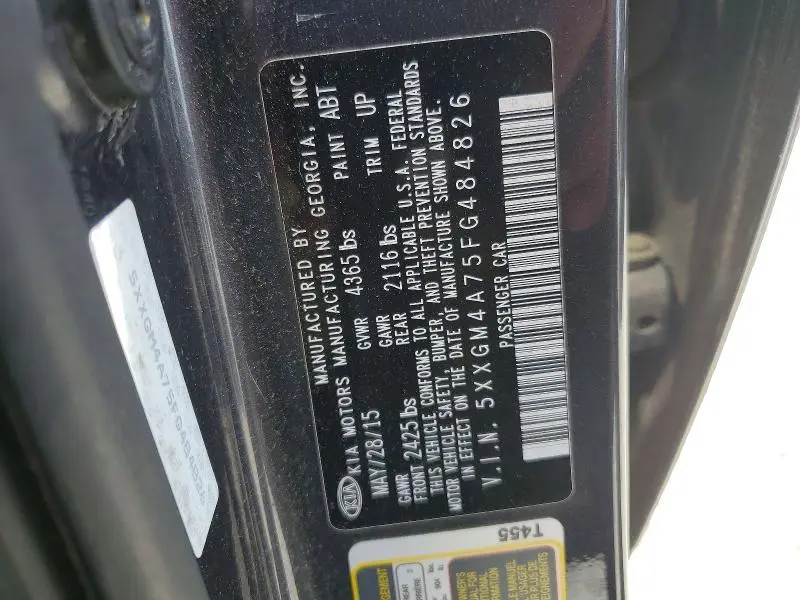 2015 KIA OPTIMA LX  