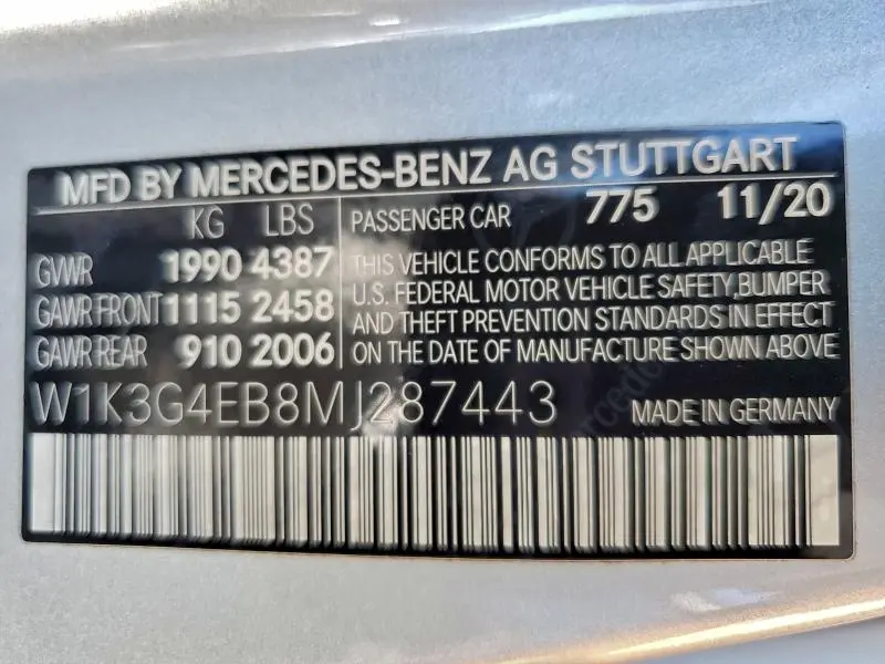 2021 MERCEDES-BENZ A 220  