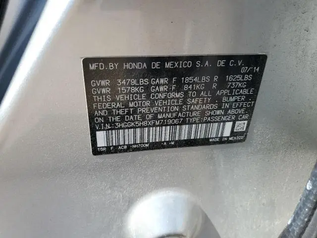 2015 HONDA FIT EX