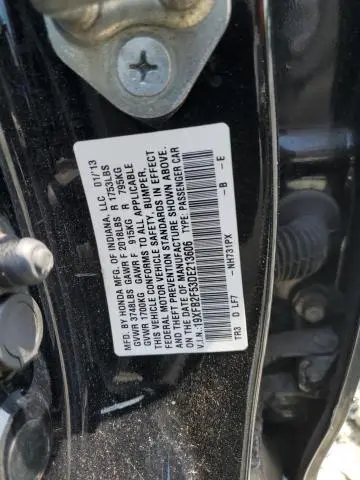 2013 HONDA CIVIC LX  
