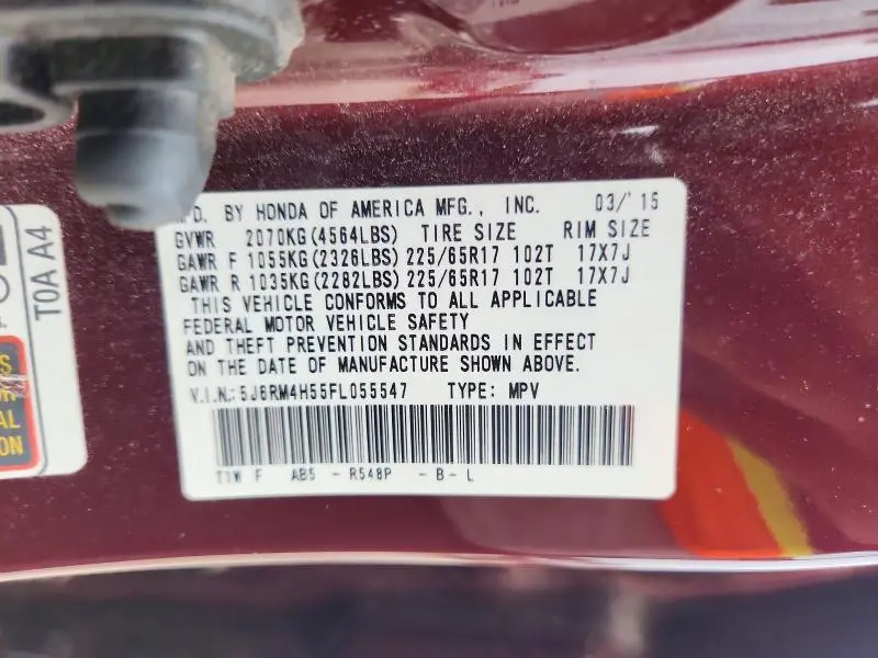 2015 HONDA CR-V EX  