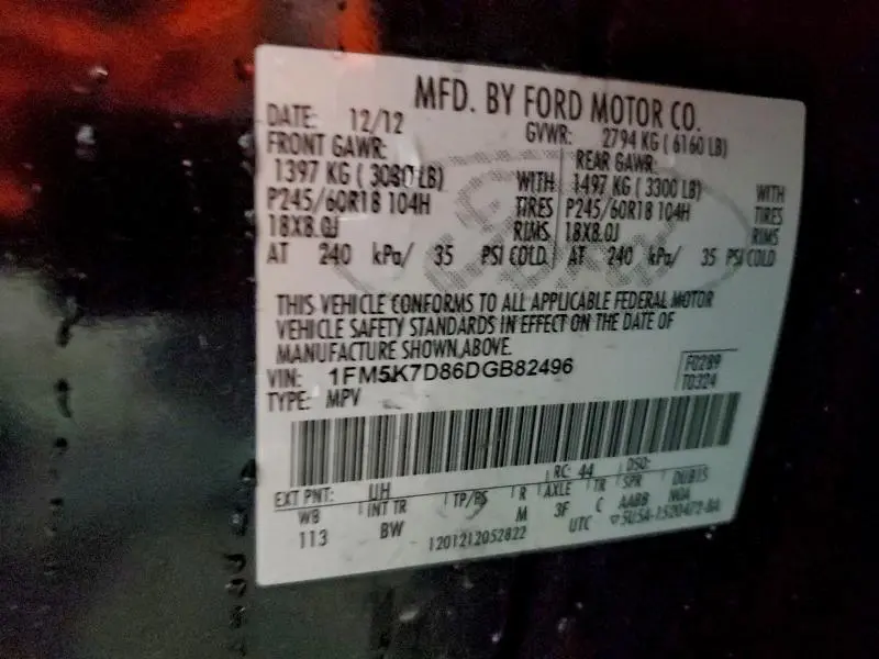 2013 FORD EXPLORER XLT  