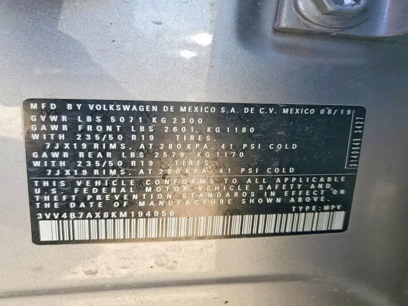 2019 VOLKSWAGEN TIGUAN SEL PREMIUM  