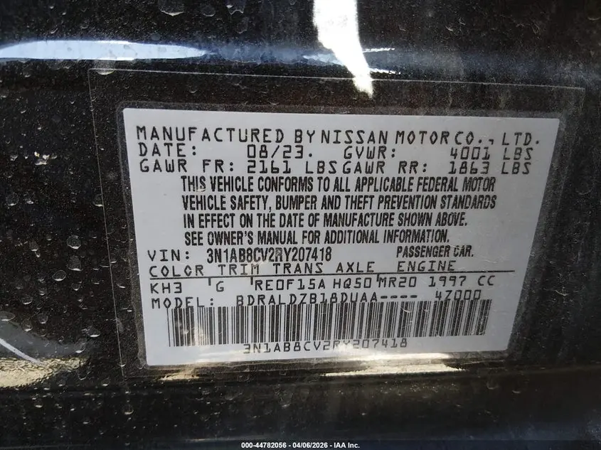 2024 NISSAN SENTRA SV XTRONIC CVT