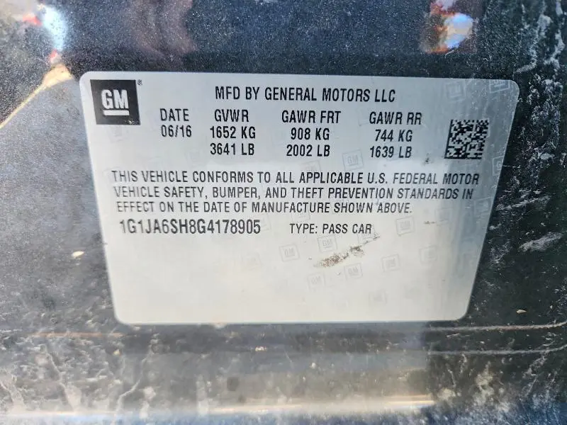 2016 CHEVROLET SONIC LS  