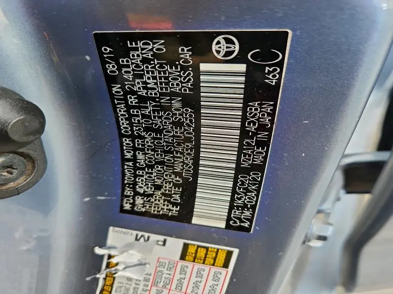 2020 TOYOTA COROLLA SE  