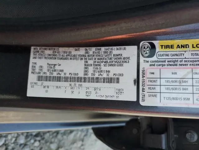 2015 FORD FIESTA SE  