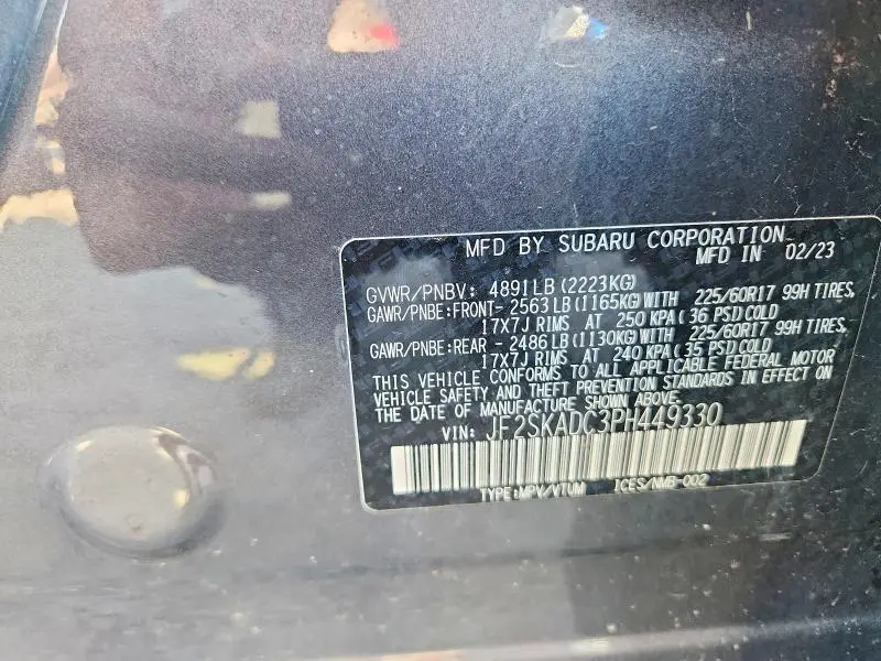 2023 SUBARU FORESTER PREMIUM  