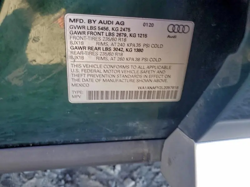 2020 AUDI Q5 PREMIUM  