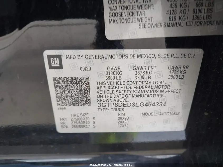 2020 GMC SIERRA 1500  