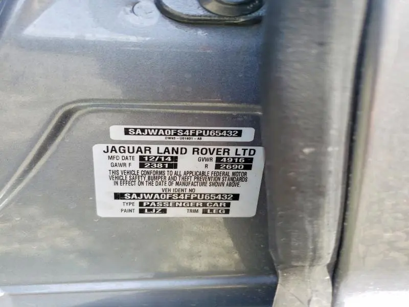 2015 JAGUAR XF 2.0T PREMIUM  