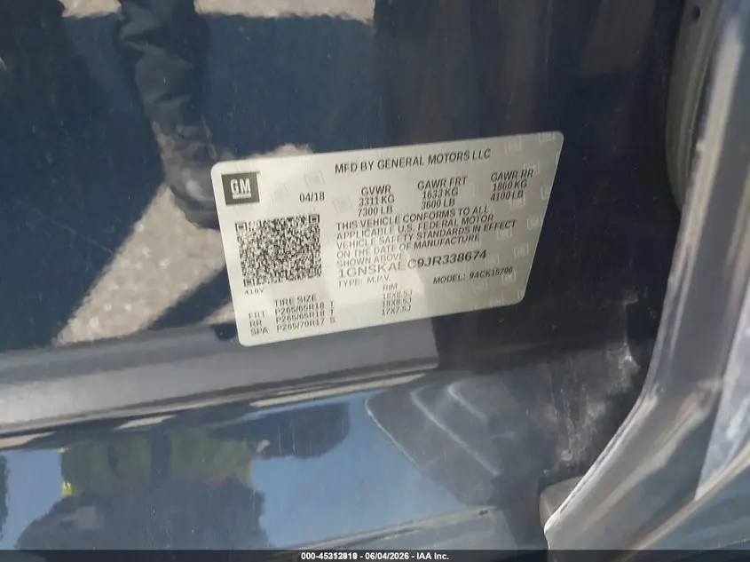 2018 CHEVROLET TAHOE LS