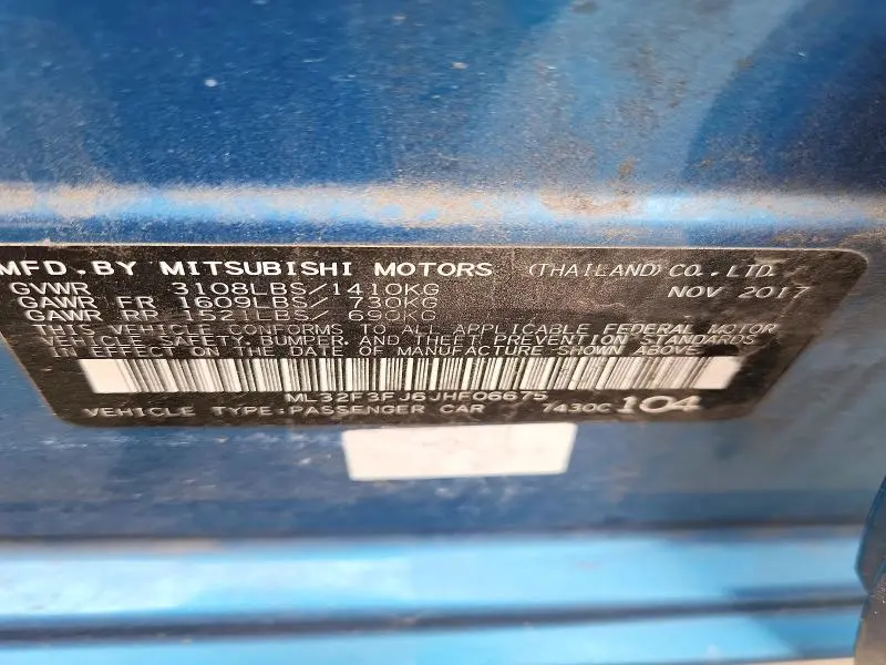2018 MITSUBISHI MIRAGE G4 ES  