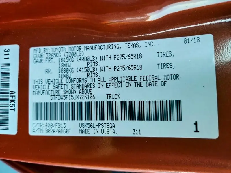 2018 TOYOTA TUNDRA CREWMAX SR5  