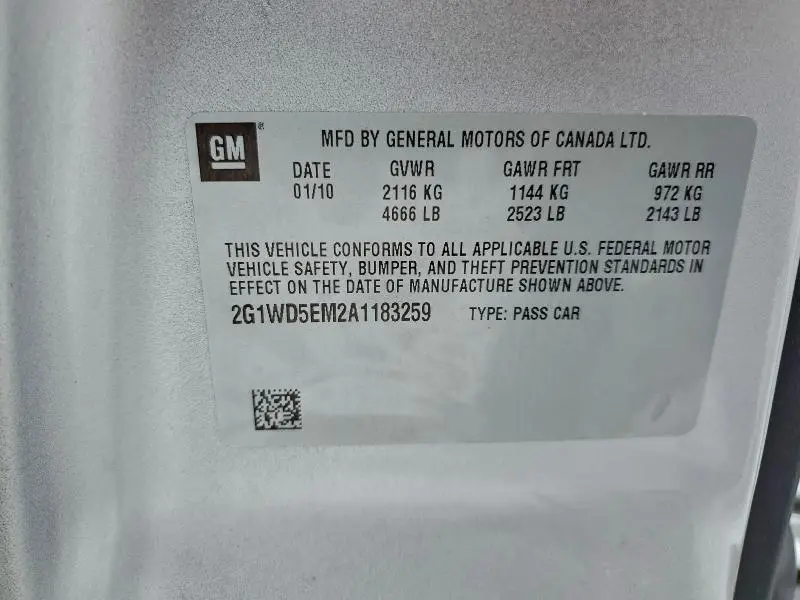 2010 CHEVROLET IMPALA POLICE  