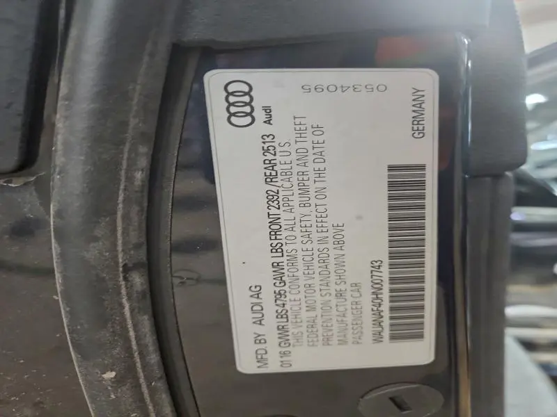 2017 AUDI A4 PREMIUM  