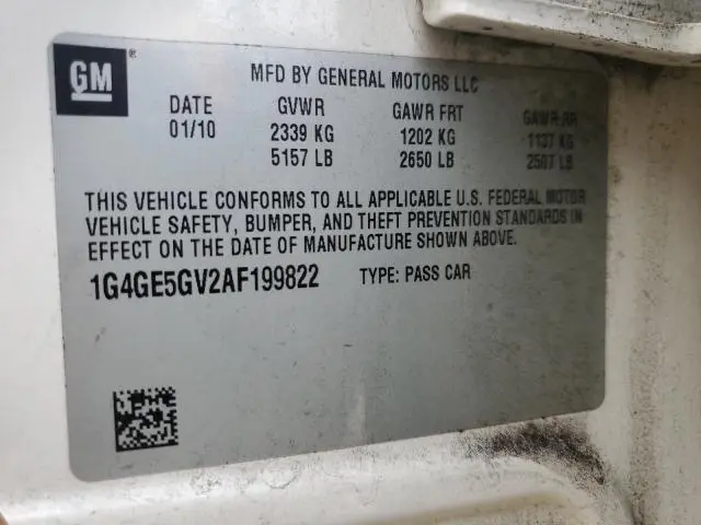 2010 BUICK LACROSSE CXS  