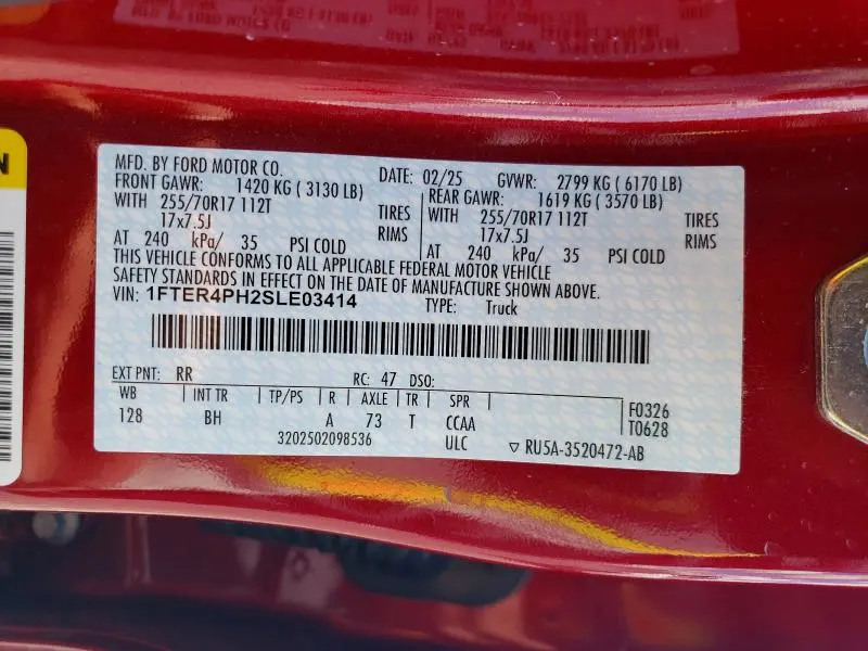 2025 FORD RANGER XL  