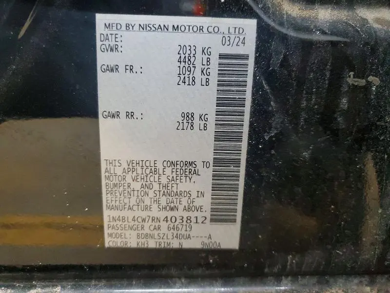 2024 NISSAN ALTIMA 2.5 SR  