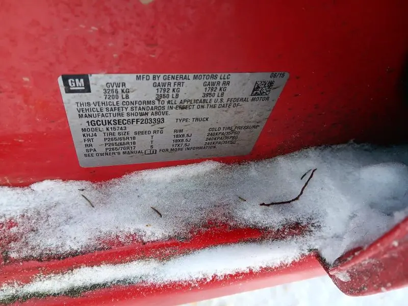 2015 CHEVROLET SILVERADO K1500 LTZ  