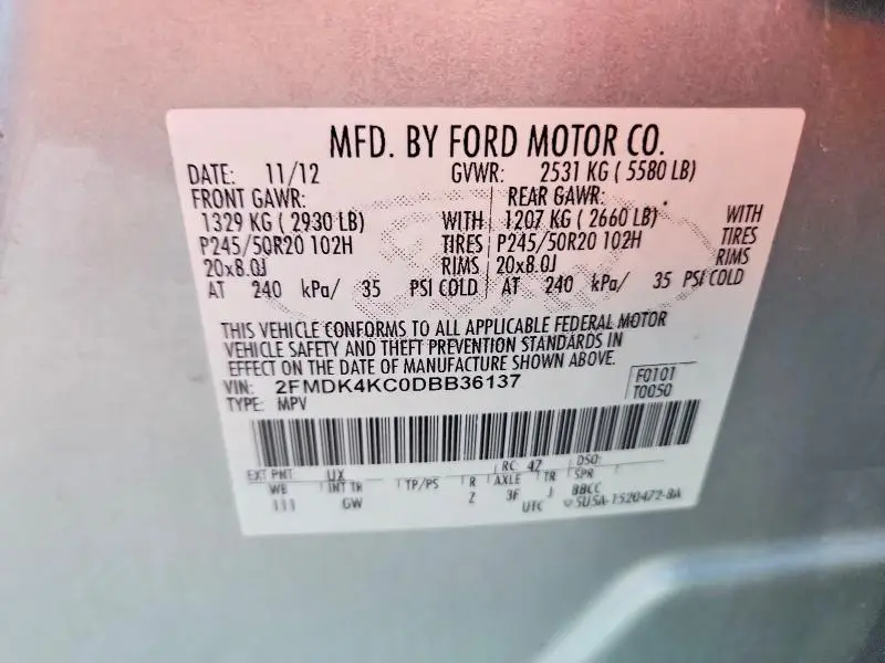 2013 FORD EDGE LIMITED  