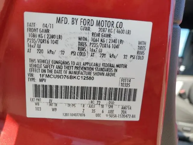 2011 FORD ESCAPE XLT  