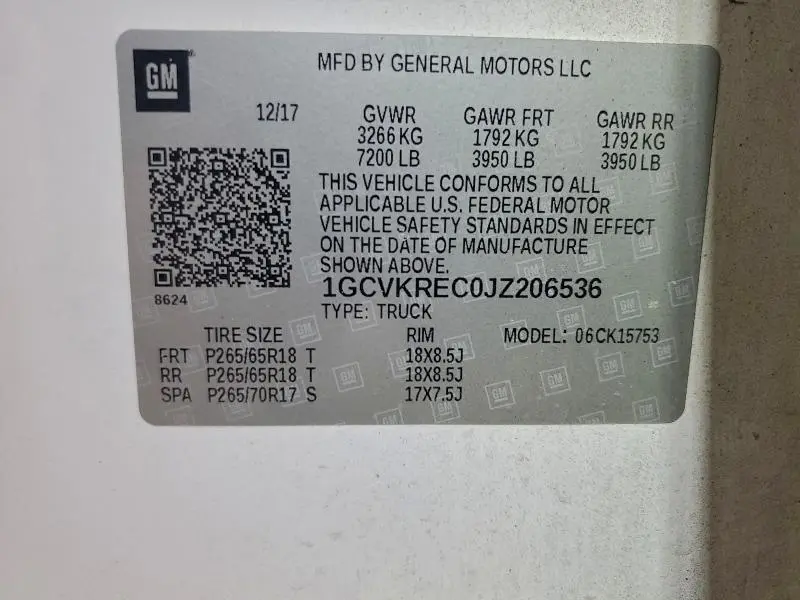 2018 CHEVROLET SILVERADO K1500 LT  