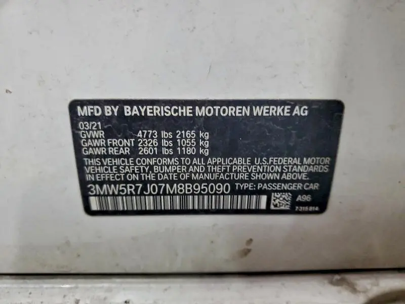 2021 BMW 330XI   