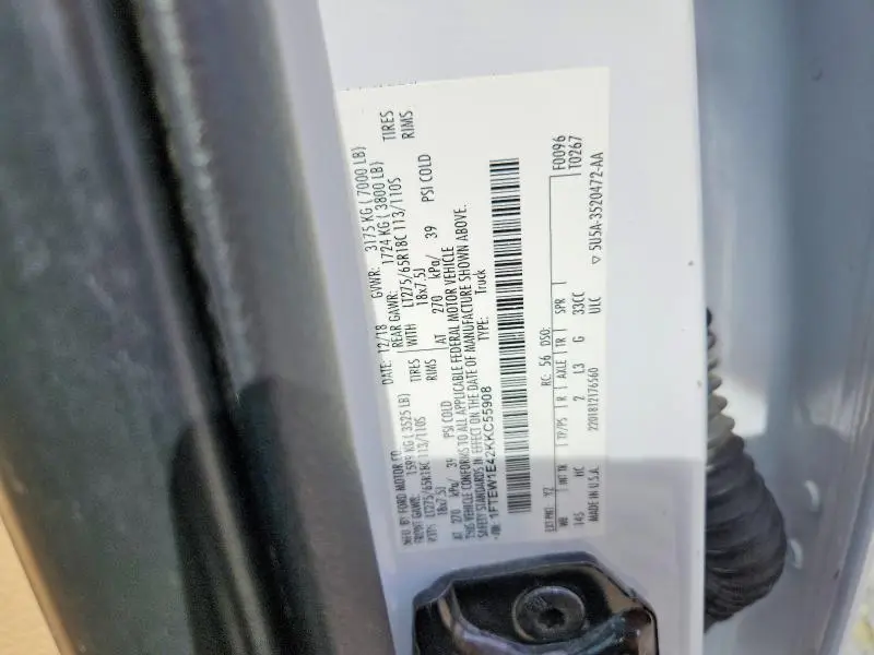 2019 FORD F150 SUPERCREW  