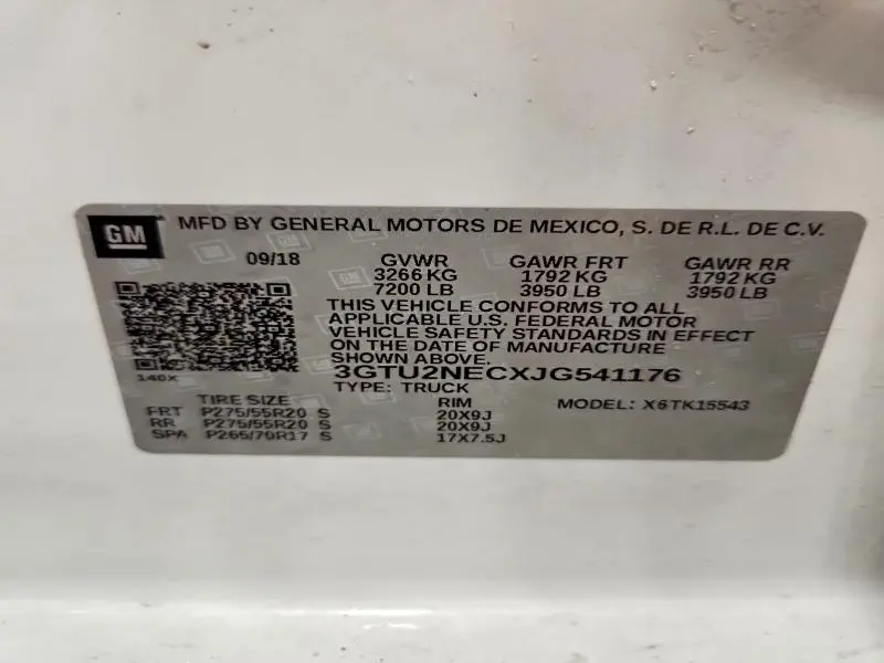 2018 GMC SIERRA K1500 SLT  