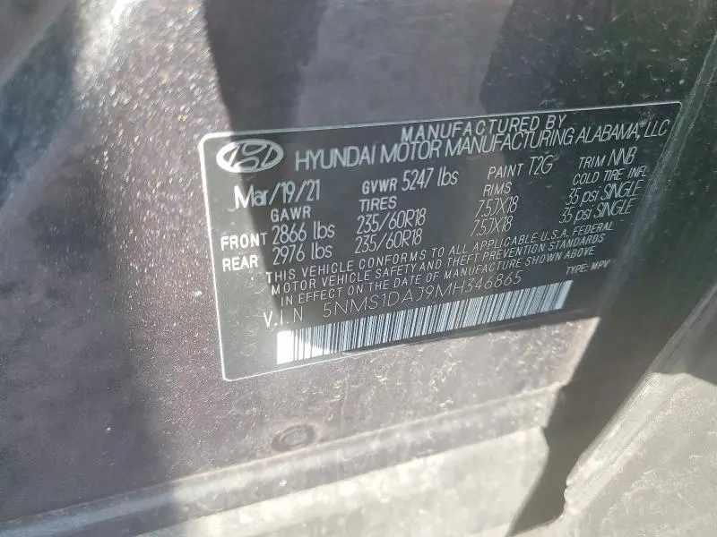 2021 HYUNDAI SANTA FE SE  
