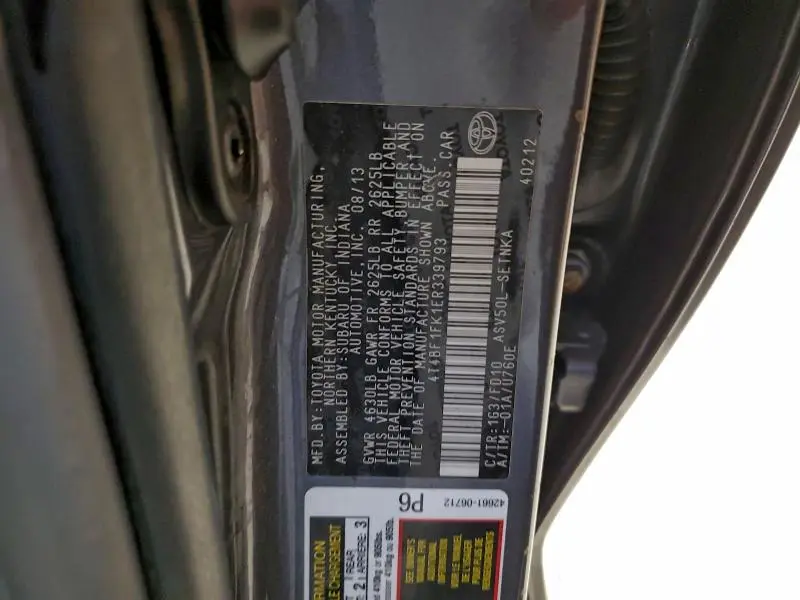 2014 TOYOTA CAMRY   