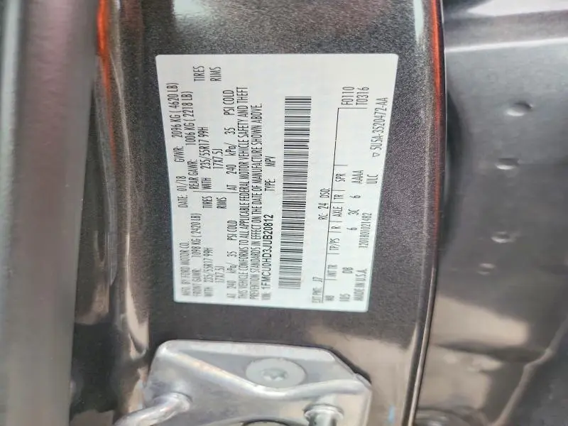 2018 FORD ESCAPE SEL  