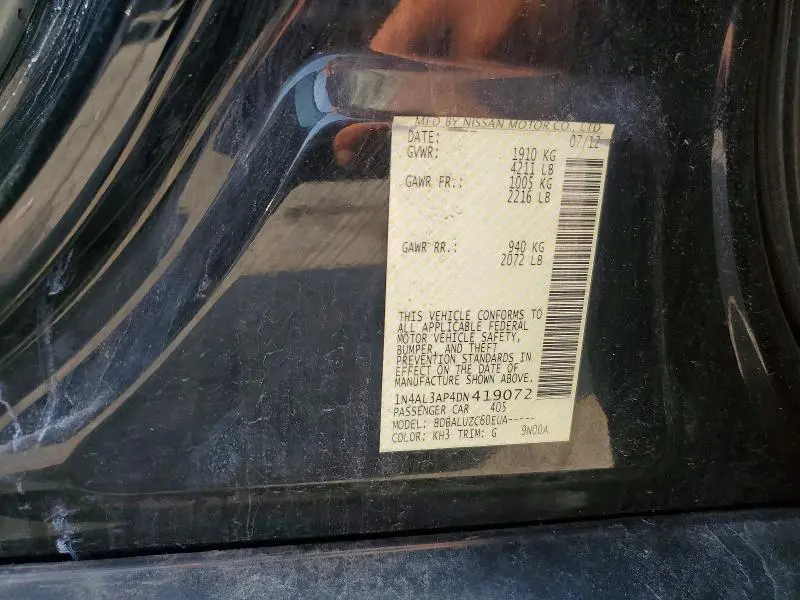 2013 NISSAN ALTIMA 2.5  