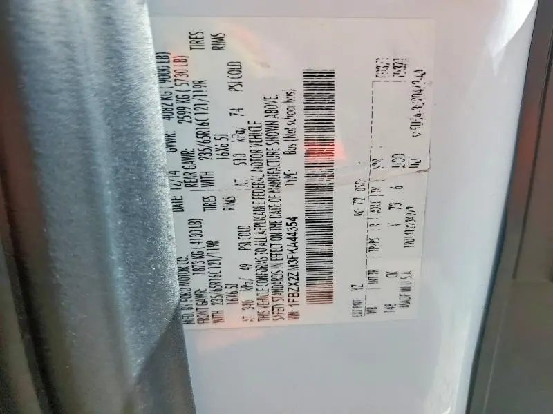 2015 FORD TRANSIT T-350  