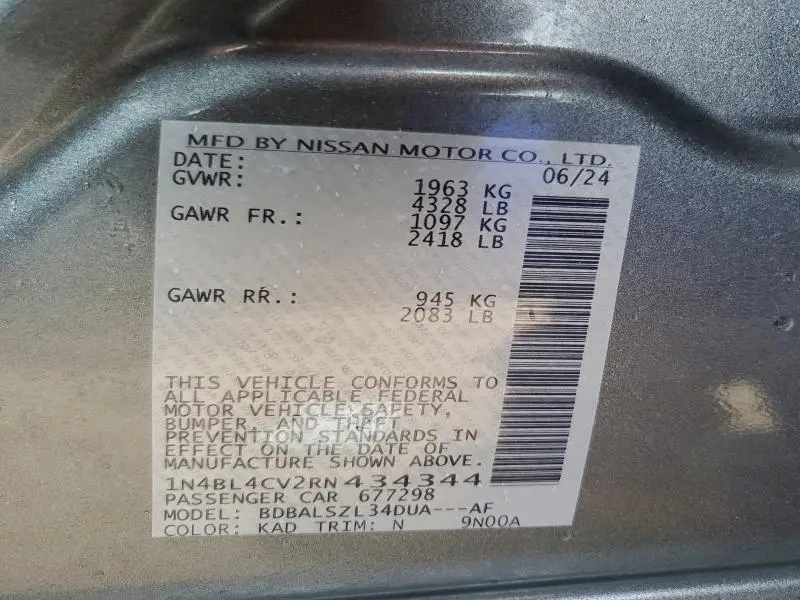 2024 NISSAN ALTIMA SR  