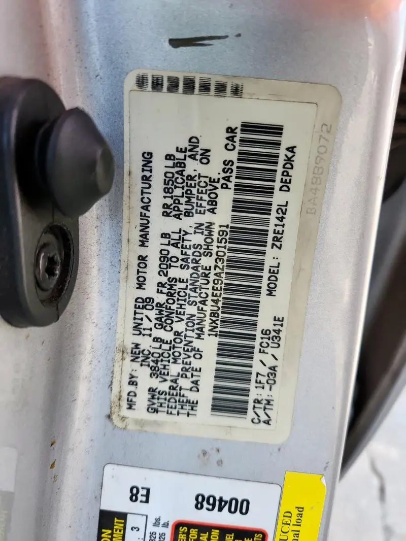 2010 TOYOTA COROLLA BASE  