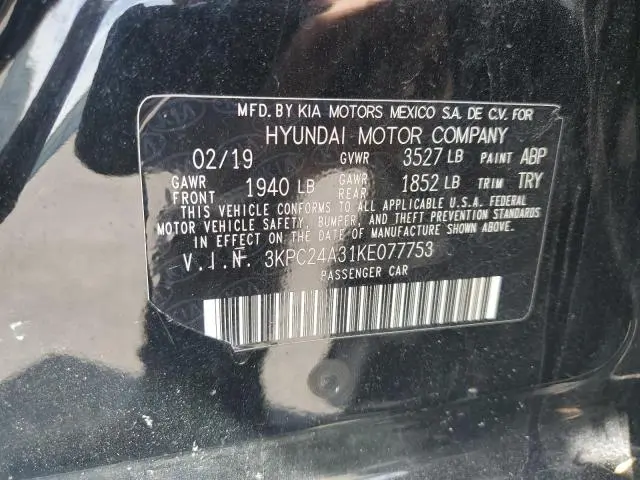 2019 HYUNDAI ACCENT SE