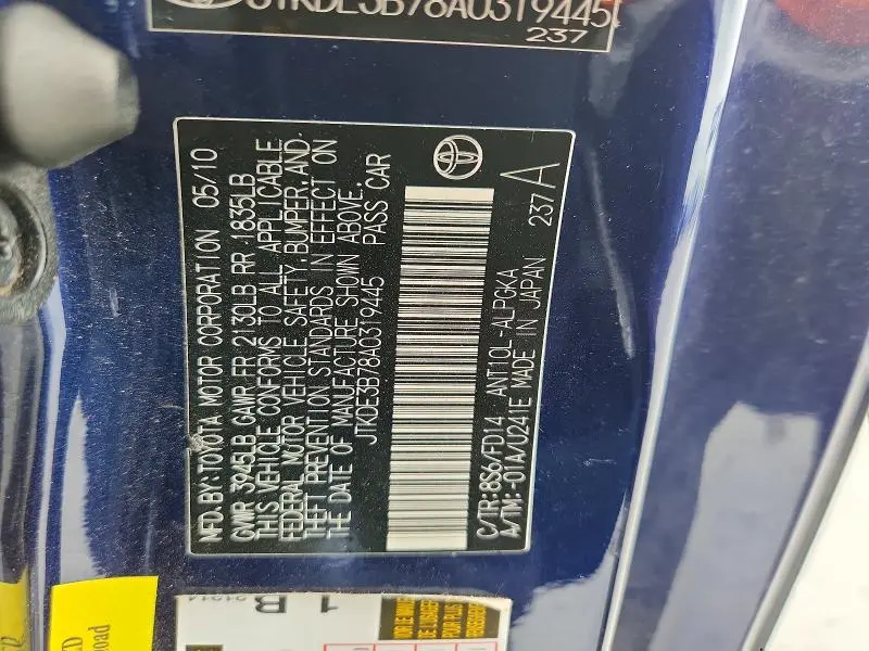 2010 SCION TC BASE  